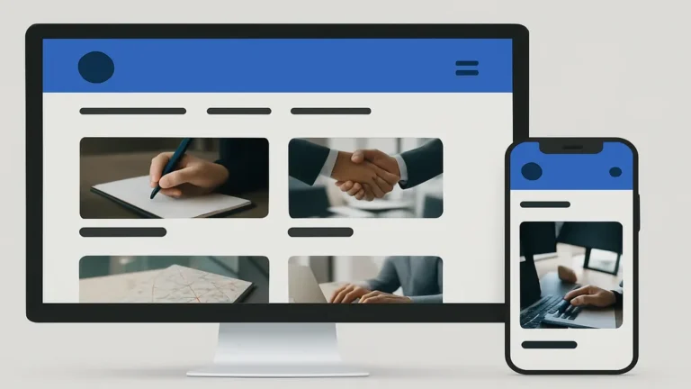 Aperçu d’un blog emploi et carrière consultable sur ordinateur et smartphone avec articles de conseils professionnels