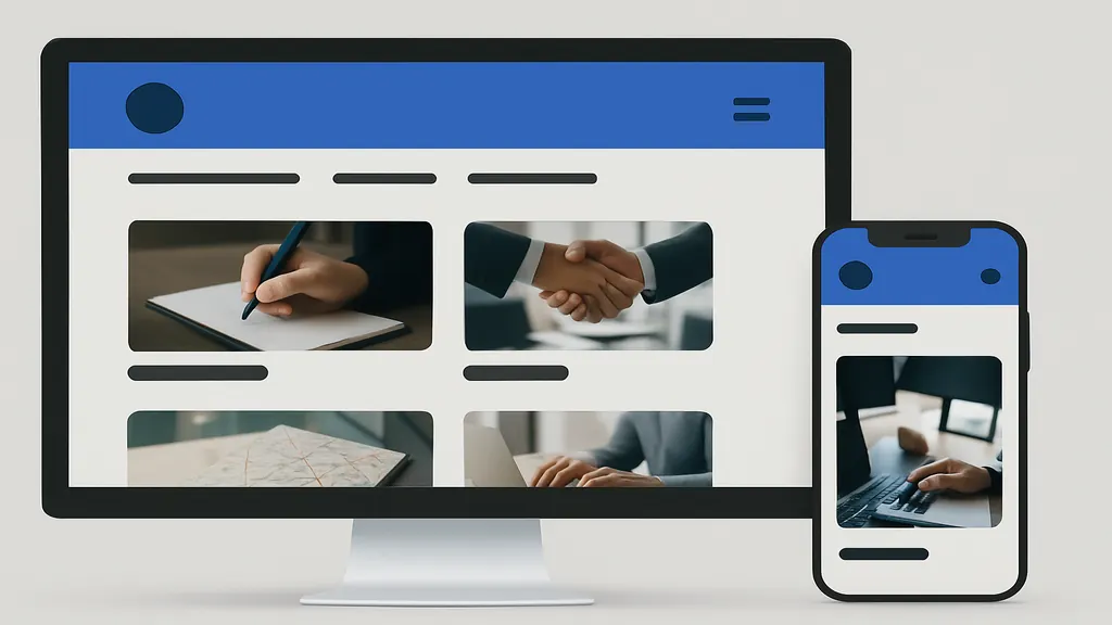 Aperçu d’un blog emploi et carrière consultable sur ordinateur et smartphone avec articles de conseils professionnels
