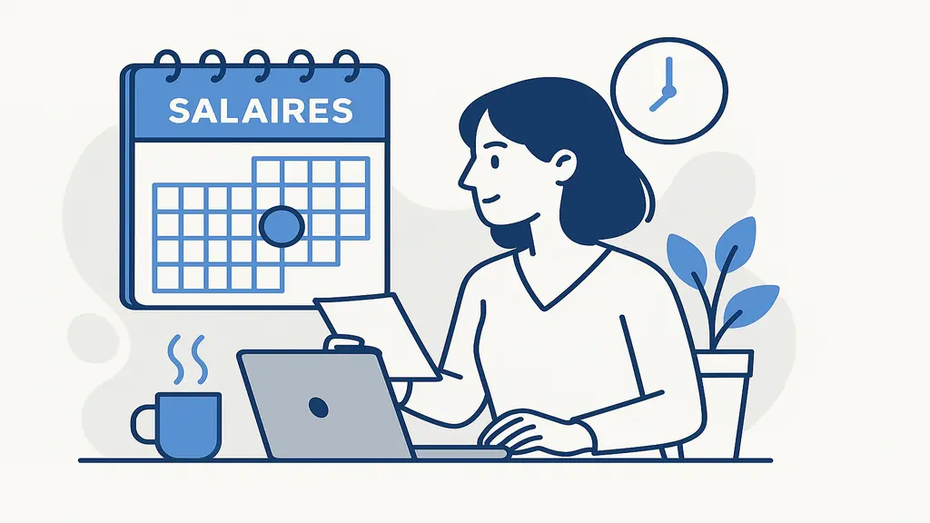 Illustration d’un calendrier de versement de salaire pour les agents de l’Éducation nationale avec anticipation des dates de paye