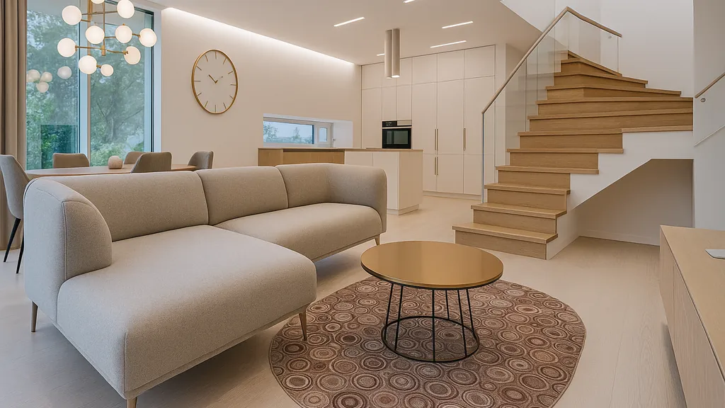 global-grossiste-home Salon contemporain lumineux avec canapé design et table basse, illustration d’un intérieur moderne pour Global Grossiste